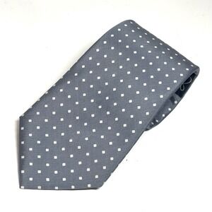 Jim Thompson Necktie Mens OS Blue Grey Silk Geometric Kawasaki Steel Thai SIlk